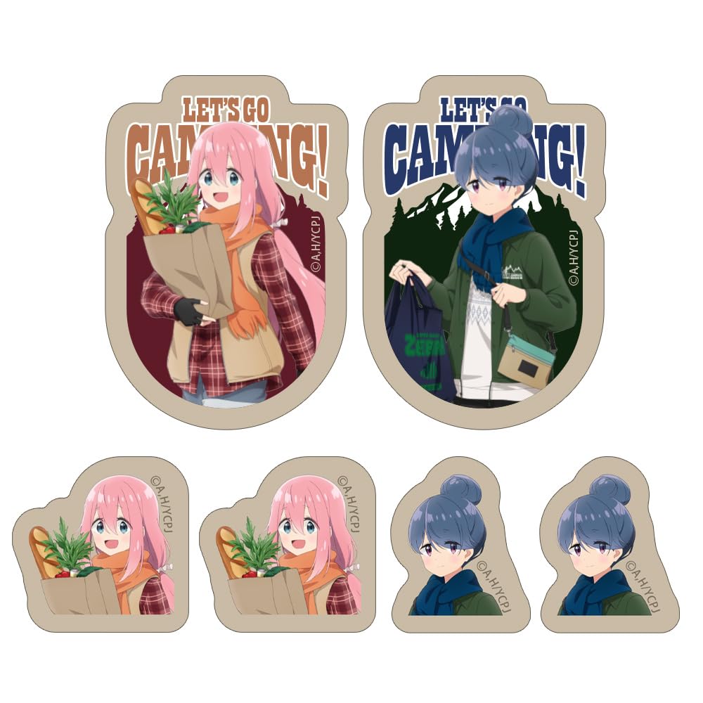 COSPA Yurucamp Season 3 Rin and Nadeshiko Mini Sticker Set Zebra Shopping Version