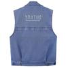Fashionable Versatile Embroidered Washed Denim Vest for Women, New Spring/Summer Style, Loose Sleeveless Jacket, Casual Thin Outerwear