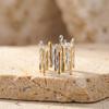 Multi-Style Sun Stainless Steel Open Ring Set for Women Vintage Hammered Twisted Rings Party Stackable Jewelry Gift