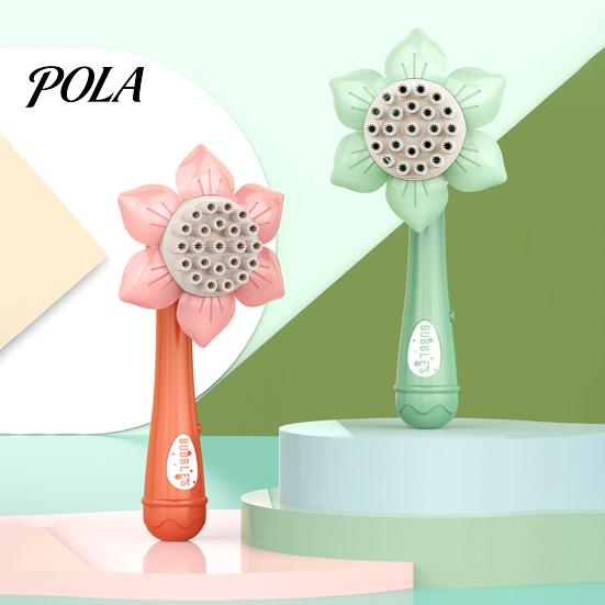 Kids Bubble Bath Toy Electric Sunflower Maker Wand 23 Holes Flower Shape Colorful Handheld Automatic Blower Machine Boys Girls Birthday Gift Mak