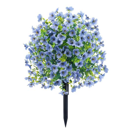 

Yousheng 1/2 шт. Имитация зеленых растений с грунтовыми шипами Реалистичные искусственные пластиковые стилизованные искусственные фиалки Растение Декор для двора 1pc