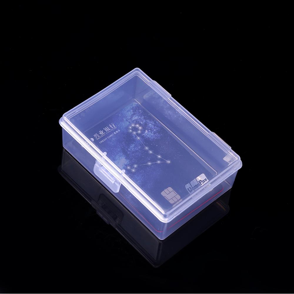 Mini-Boxen Rechteckig Kunststoff-Kartenaufbewahrungsbox Praktische Transparente Werkzeugkiste Perlen Schmuckkoffer Ausstellungs-Organizer Behälter