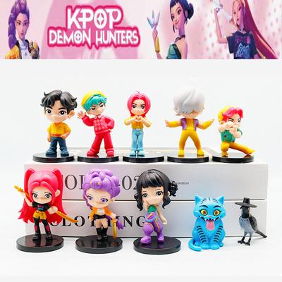 10 Stück/Set Niedliche Hexenjagd-Gruppe KPOP Figurenserie Protagonistengruppe Elster Modell Anime Spielzeugpuppe Modell Heimdekoration