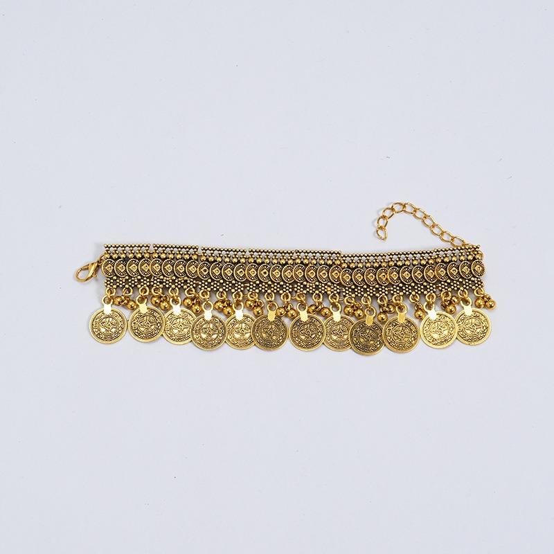 Fashion Personality Ethnic Style Retro Ancient Gold Bracelet, Universal Fringed Bracelet Necklace