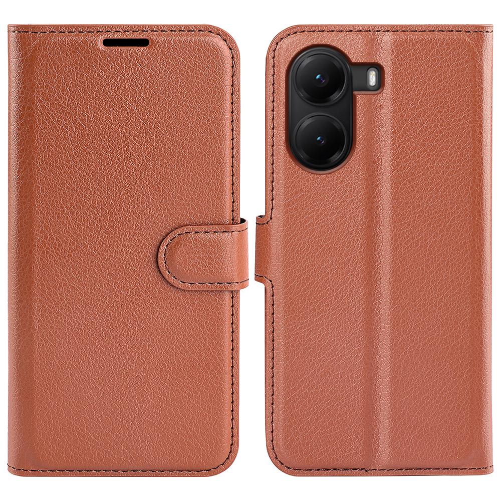 For Xiaomi Poco X7 Pro 5G Case Litchi Texture Shockproof Leather Wallet Phone Cover