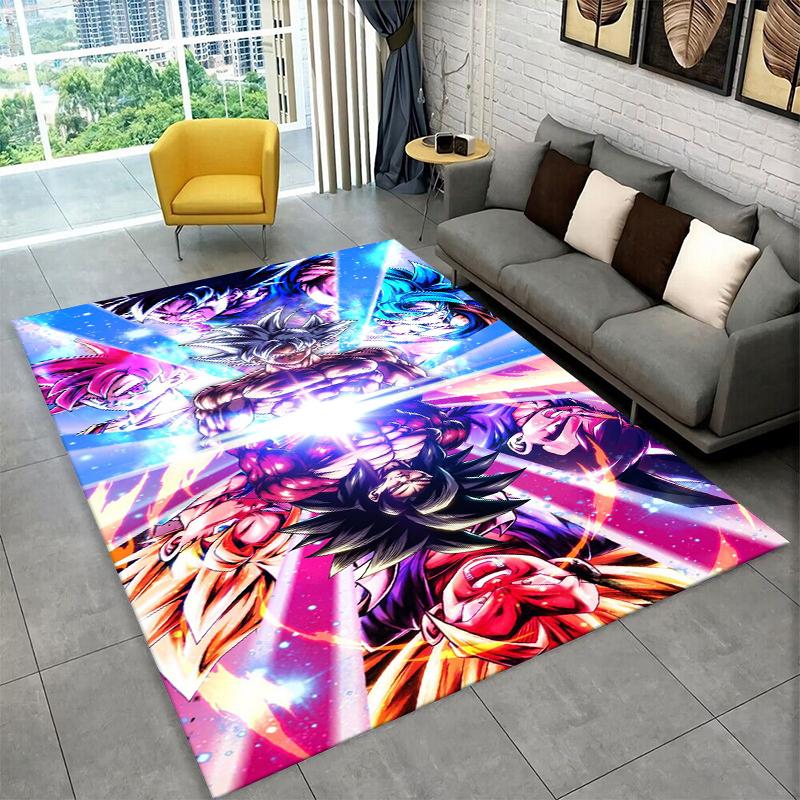 Cartoon D-Dragon Ball Anime Game Carpet Rug for Playroom Bedroom Living Room Sofa Home Decor,kid Area Rug Non-slip Floor Mat