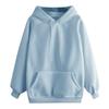 Women's 2024 Autumn/Winter Korean Style Loose Plus Velvet Hooded Sweatshirt