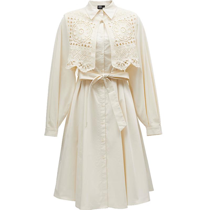 

VEROMODA 2024 Early Autumn Lapel A-Line Midi Dress L