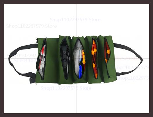 Multi-Purpose Tool Bag Heavy Duty Professional Hardware Pouch Roll Up Small Portable Organizer Durable Multi Pocket Storage Bag