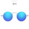 [Customized] Punk style sunglasses men's personalized spring metal glasses legs sunglasses round frame glasses sunglasses