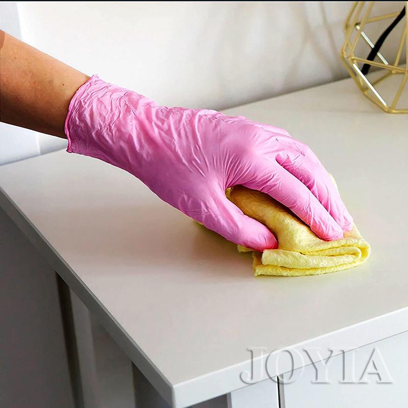 Pink Nitrile Disposable Gloves 50 100 XS Small Woman Girl Kids Household Cleaning Salon XS Glove Black Latex Powder Free S M L