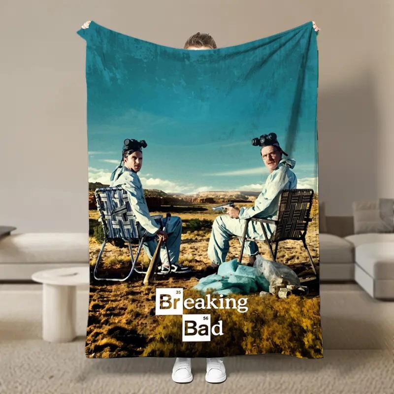 8 Size Breaking-Bad TV Show Series Flannel Blanket Home Sofa Lunch Break Blankets Children Student Blankets Nap Cover Kid Gift