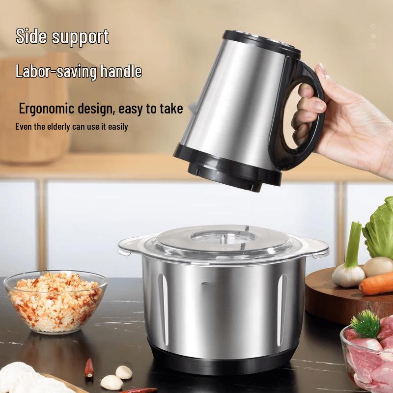 ZISIZ Stainless Steel Electric Meat Grinder & Food Chopper