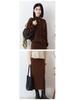 Damen Winter 2025 Pflegeleichter Woll-Cardigan & Langrock Set