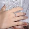 D Color Women Moissanite Ring S925 Silver Round Cut Moissanite Rings for Women Luxury Blue Green Women Moissanite Ring