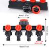 1-Pcs Garden Water Pipe Hose Quick Connect Adapters Plastic 4-way Quick Connector Splitter Garden for Faucets Watering Systems