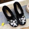 Women's Snow Boots Autumn New Plush Inner Lining Women's Cloth Shoes Retro National Style Low Heel Embroidered Shoes