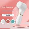 3 In 1 Electric Silicone Facial Brush Cleaner Vibration Rotating Massage Pore Cleansing Instrument Waterproof Beauty Tool