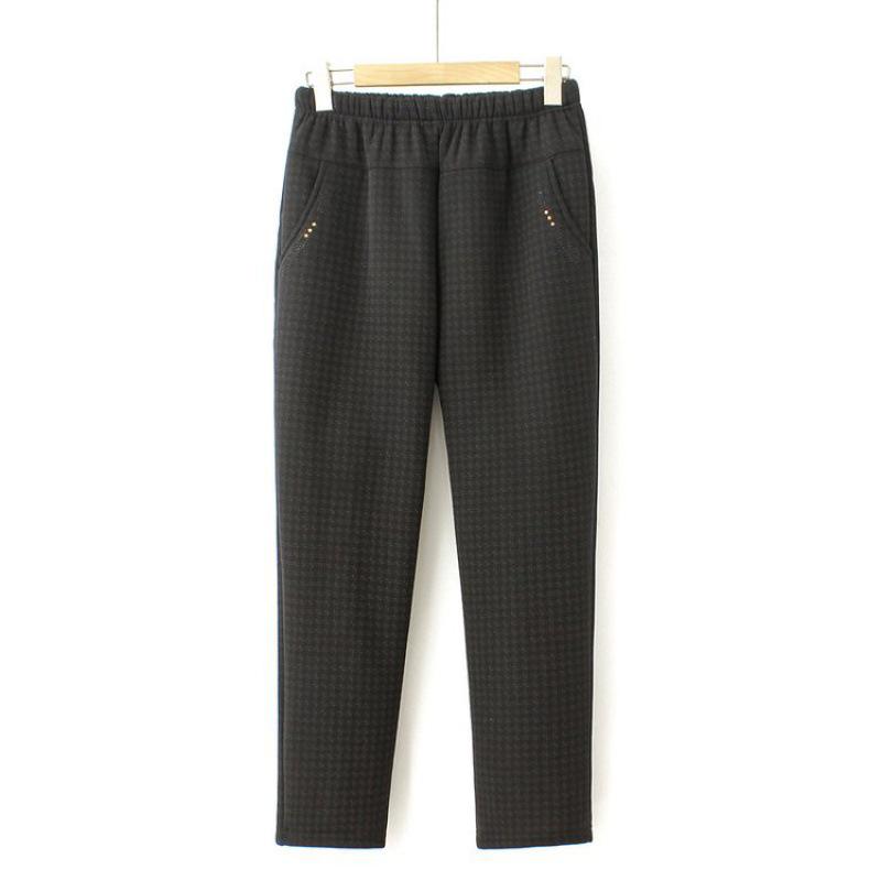 

Women s High-Waist Pants Straight-Leg Trousers Elastic Waist Sweatpants with Pockets 6XL