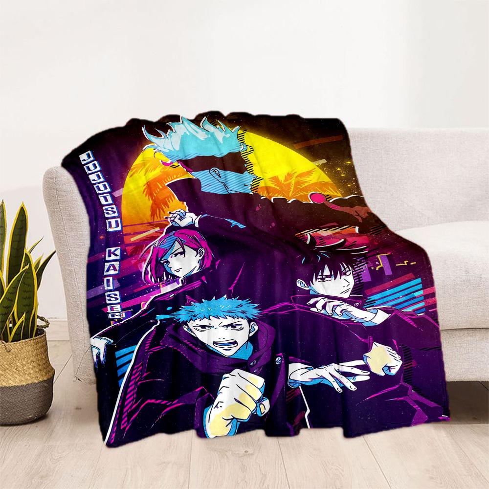 Jujutsu Kaisen Artwork Blankets Are Suitable for Living Rooms,making Them an Ideal Choice for Outdoor Travel and Gifts.
