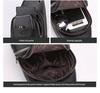 Men's Korean Style Casual Chest Crossbody Bag - Small PU Shoulder Travel Backpack