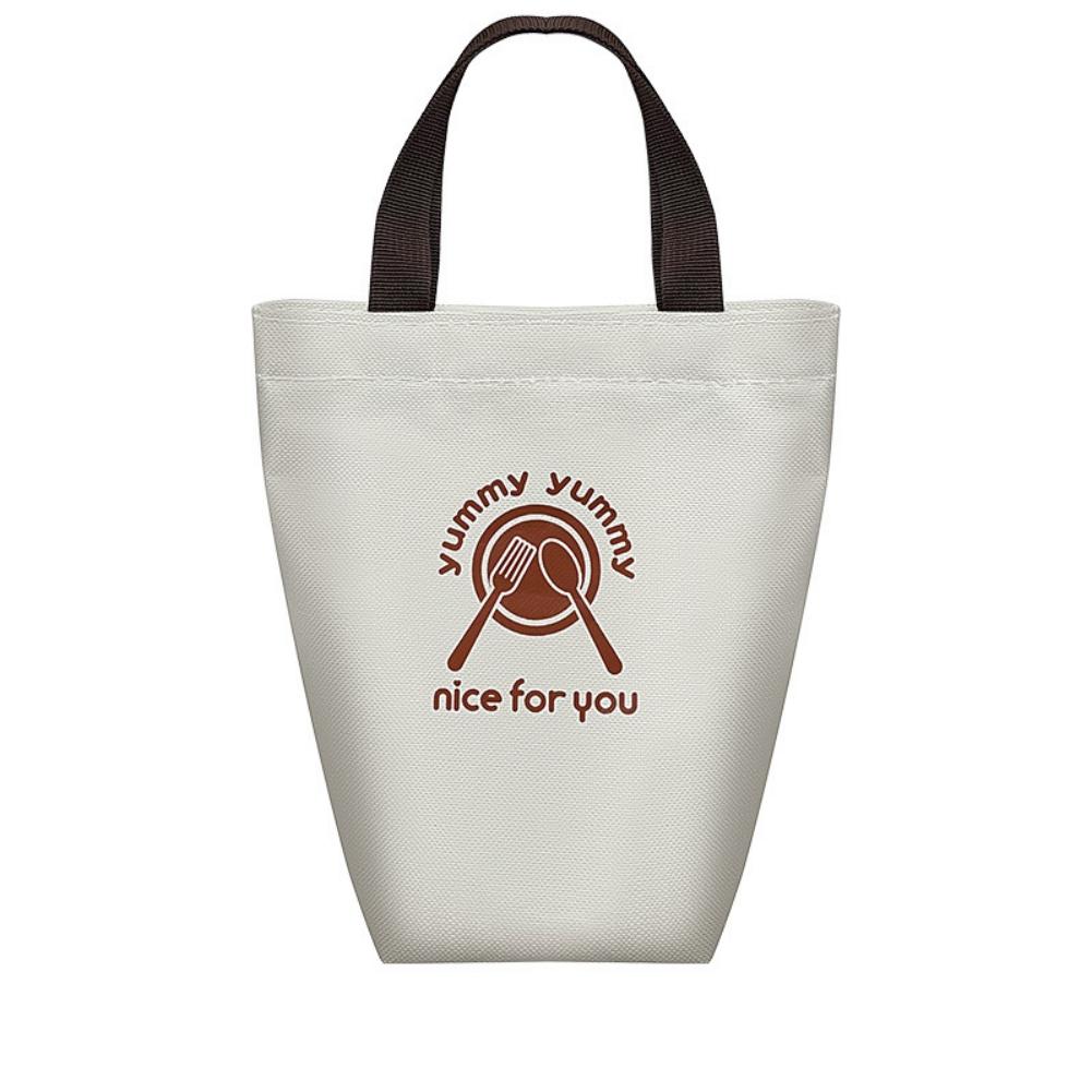 Insulated Bento Bag Wide Opening Canvas Drawstring Lunch Box Storage Bag School Handbag Picnic Camping Kitchen Accessories