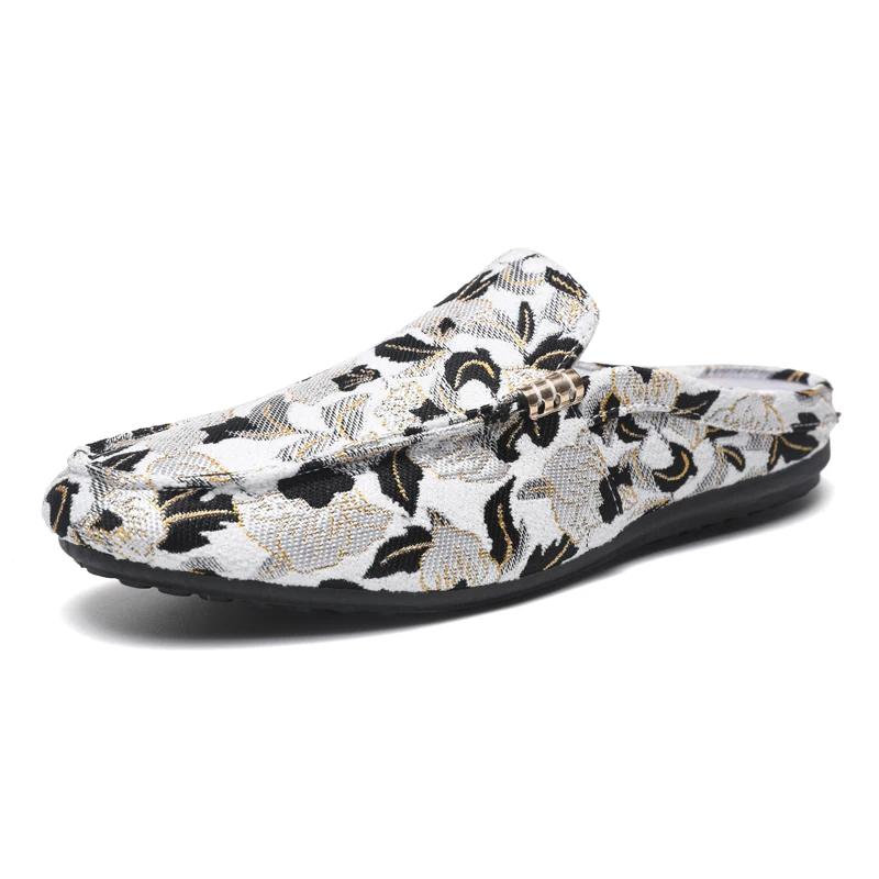 

Fashion Summer New Canvas Men s Casual Shoes Comfortable Non-slip Man Half Slippers Lightweight Walking Shoes Design Fashion Sport Shoes 39 чёрный