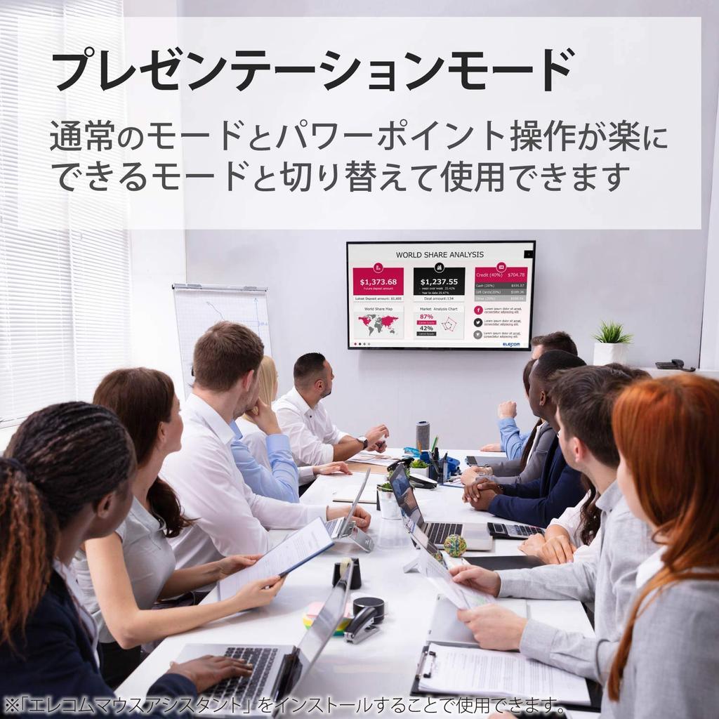 Elecom Wireless Slint 4 Presentation Mode Compatible with Windows and Navy Blue Mouse, 2.4GHz, M-TM10DBBU/EC, Thin, Quiet, Buttons, Function, Mac,