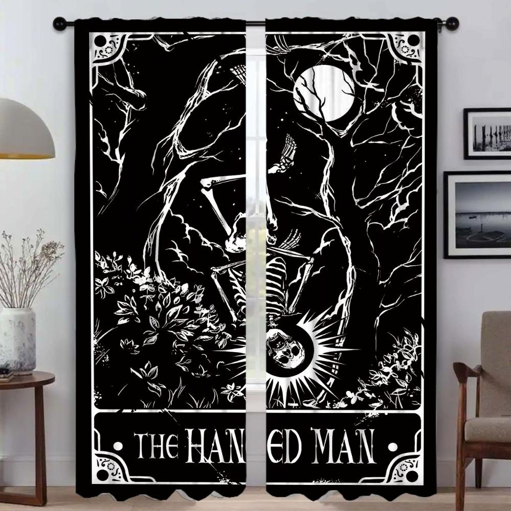 Read the Tarot Cards Elegant Room Curtains for Living Room Blackout Curtain Tulle for Bedroom Home Interior Curtains 2 Pieces
