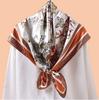 High Quality Silk Satin Square Scarf Womens Hijab Bandana Muslim Headscarves Shawl Wrap Ladies Headband Neckerchief Foulard 90Cm