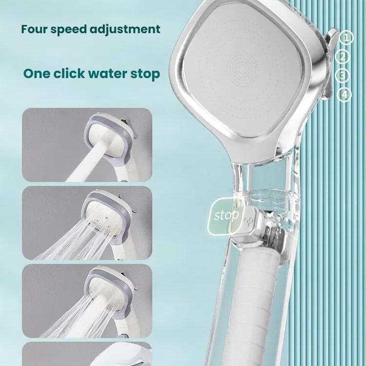 Japanese Multi-Setting Negative Ion Handheld Shower Head with Switch