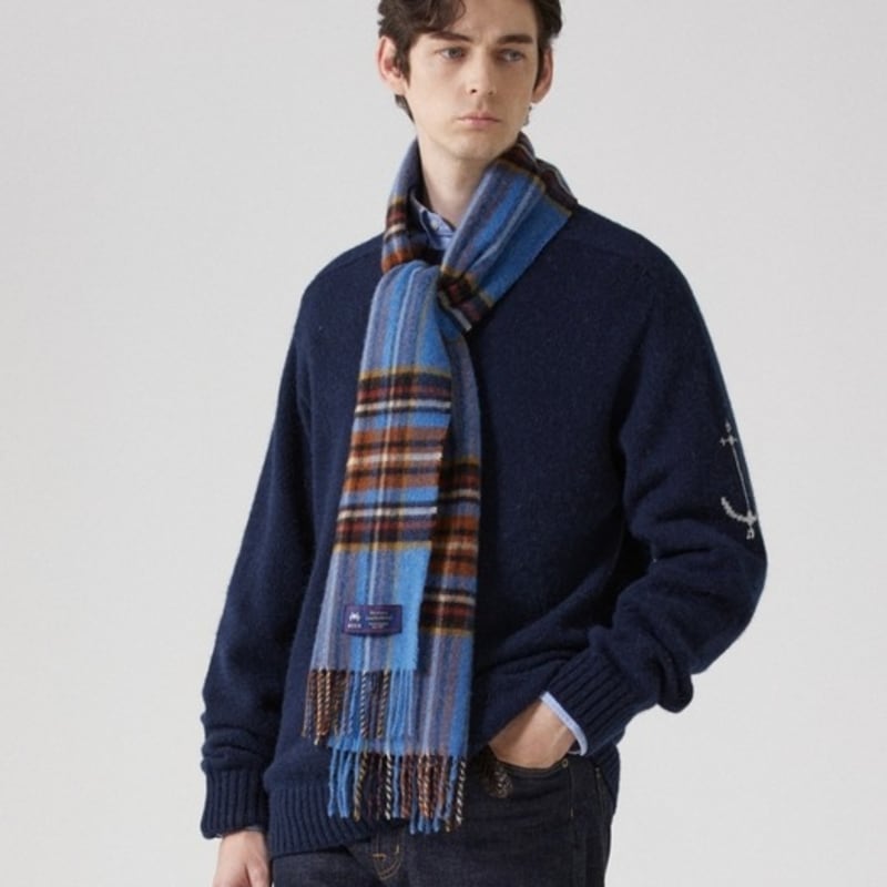 Écharpe en Laine Mérinos ABRAHAM MOON 25cm - Oatley Sky