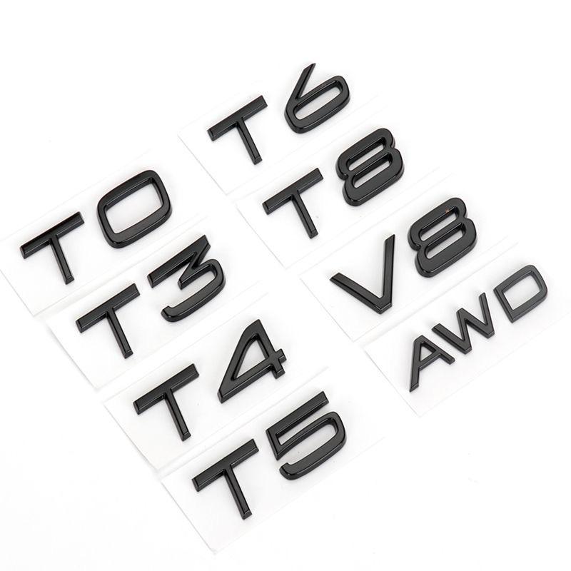 Fit for Volvo XC60 XC90 S80 S60L aftermarket trunk T5 T6 AWD displacement four-wheel drive emblem