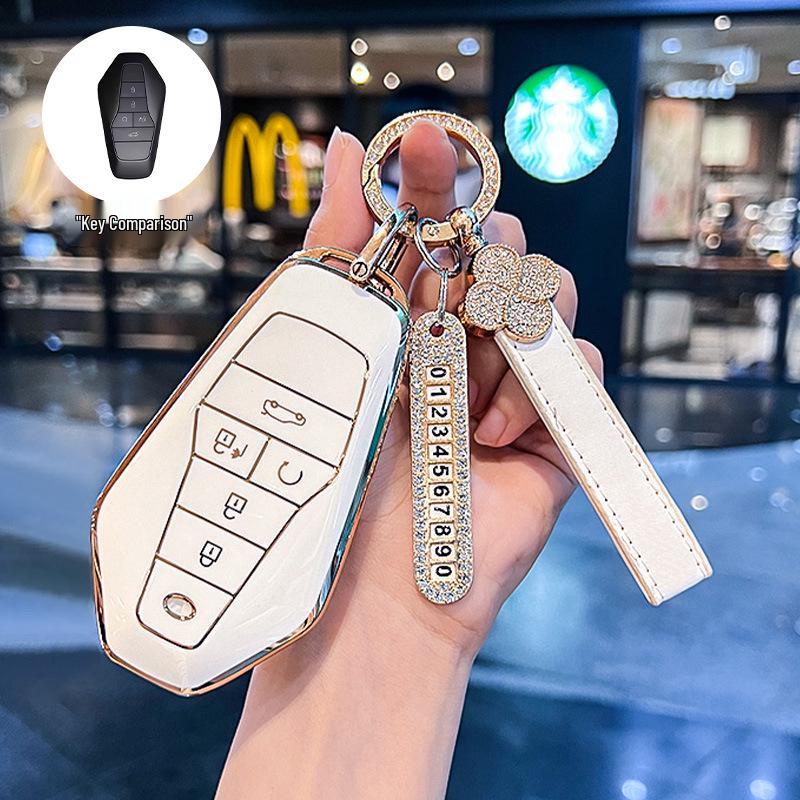 Luxury Key Case for GAC AION V Z03 - Fashionable Buckle Shell Car Accessory