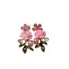 Pearl Rose Flower Necklace Rhinestone Women Jewelry Temperament Stud Earrings  Vacation
