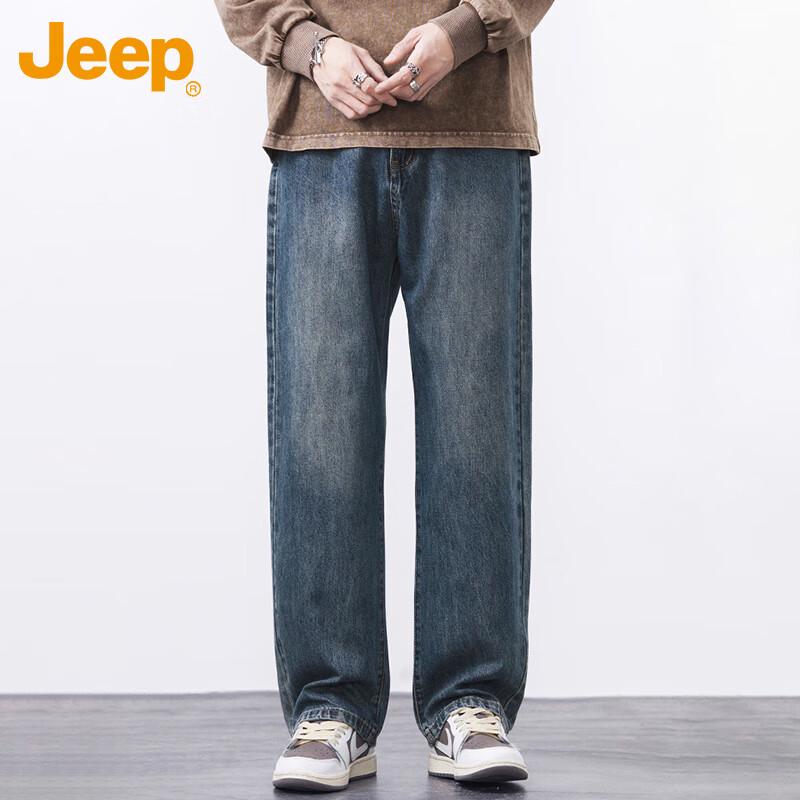 Jeep Men's Casual Straight Fit Denim Jeans