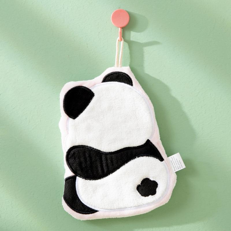 Cartoon Hanging Absorbent Hand Towel - Lint-Free for Bathroom & Kitchen