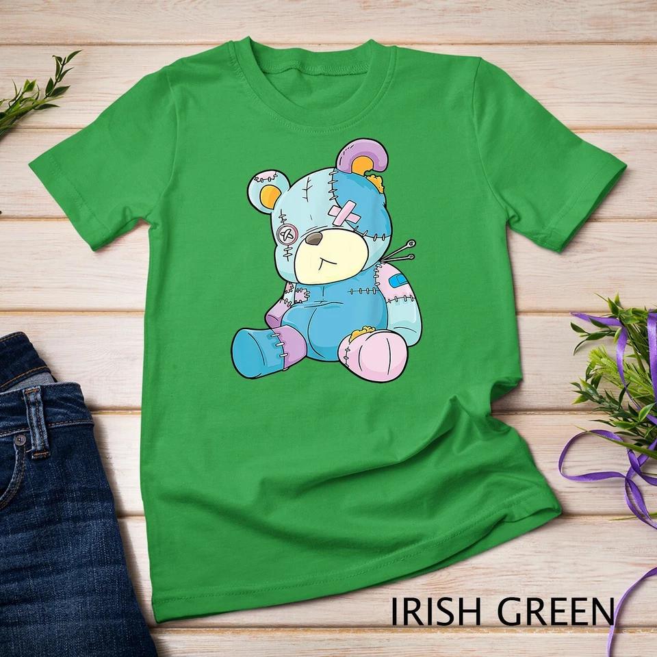 Pastel Goth Teddy Bear Nu Goth Menhera Kawaii Anime Unisex T-shirt 4 2XL
