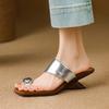 Fashion 2025 New Summer Women Slippers Open Toe Strange Style Heel Women Shoes Sandals Modern Slippers High Heels Sandals