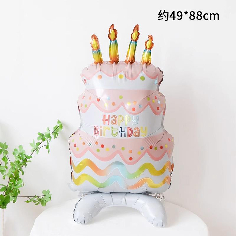Cake Aluminum Film Balloon Wedding Ceremony Ornaments Birthday Party Scene Gift Box Aluminum Foil Photo Props
