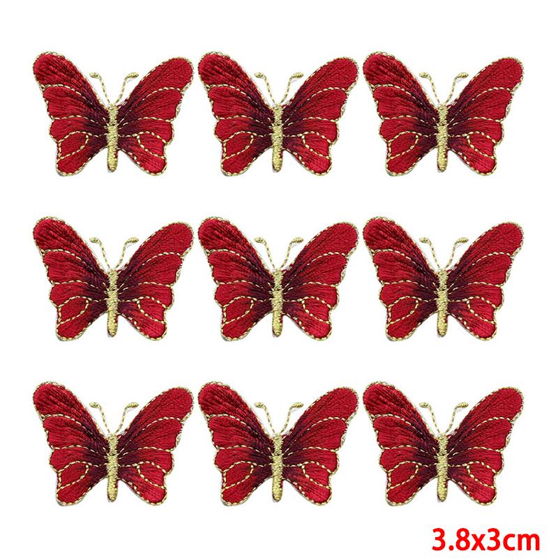 10 Pcs/lot Wholesale Embroidery Patch Iron On Patches For Clothing Patches On Clothes Jackets Decor Applique Sew Supplies