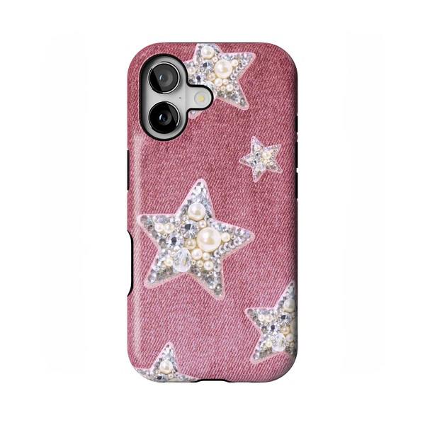 

Clmj Pink Stardust Phone Case for iPhone 17 16 15 14 13 12 11 Air Pro Max Plus Luxury Magnetic Double-layer Back Cover iPhone 14 Pro