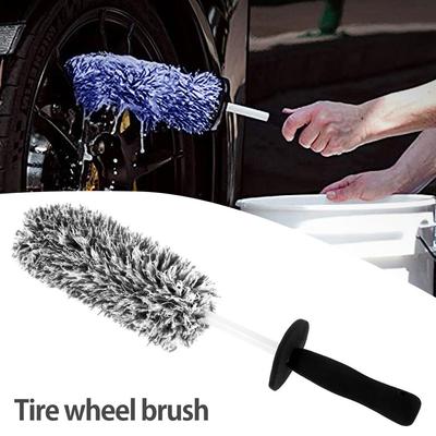 Car Wash Microfiber Wheel Brush Non-Slip Ultra Soft Car Tire Rim Detailing Cleaning Brush Auto Care Washing Tool Car Accessories