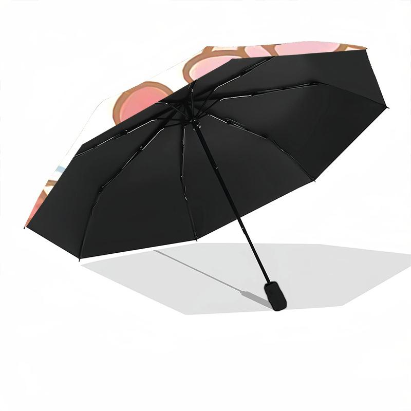 1pc Hello Kitty Automatic Opening/Closing Umbrella with Convenient Three-Fold Design, 8-Bone Iron Frame Outdoor Umbrella, Ideal Gift for Fans, Travele