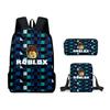 Rob Lesi Backpack Trendy Backpack Retro Schoolbag Cartoon Backpack Three-Piece Set