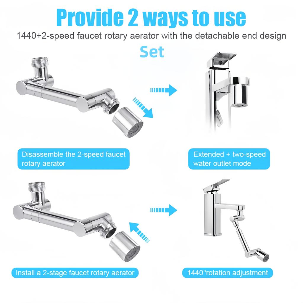 Mechanical Arm Universal Faucet Extender, Rotatable Faucet, Washbasin, Multifunctional Joint, Splash Proof Device