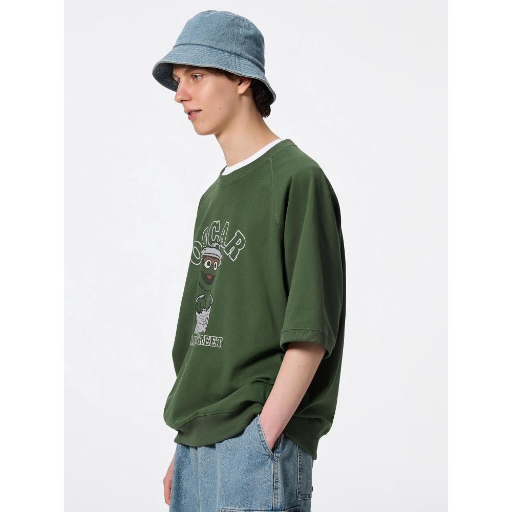 Gu By Uniqlo Sweat Tee  5 Sleeve  Sesame Street