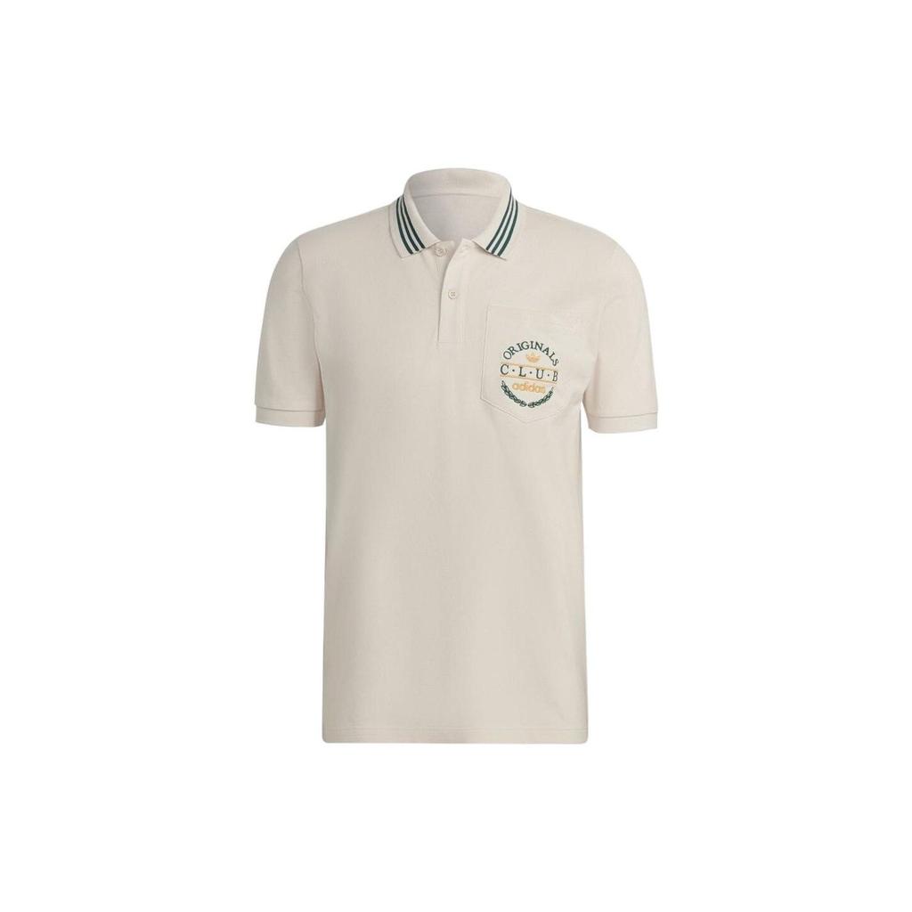 Adidas Polo Shirts Men's White Polo Collar Moderate Straight Fit HR7898