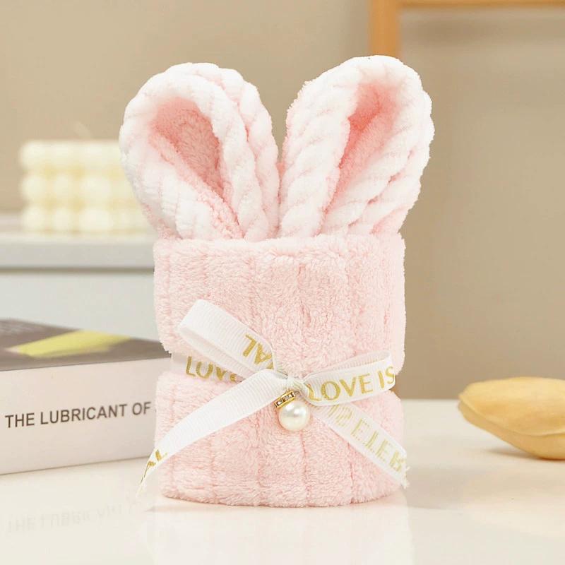 

Креативное детское полотенце от пота и слюны с изображением кролика, универсальное полотенце розовый