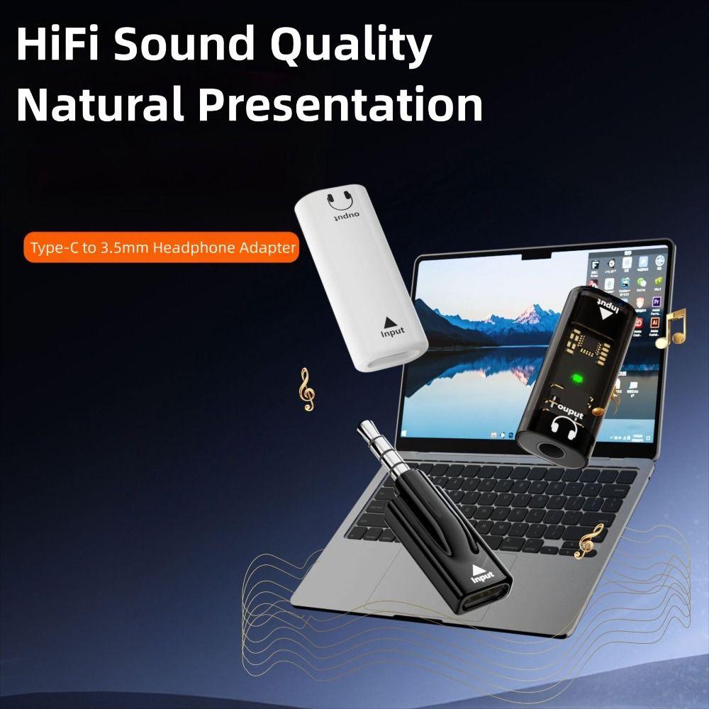 Male to Female USB Type-C to 3.5mm Converter No Delay HiFi USB-C to AUX Connector Plug and Play DAC Headphone Jack Plug